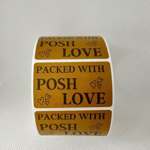 HANDMADE Other - 100 Posh Love Stickers | Shipping Supplies | thank you stickers NEW​